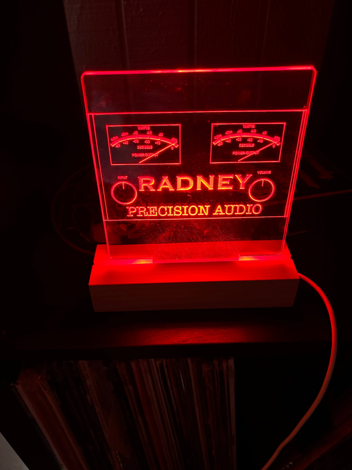 LED Personalized Acrylic Decorative Amplifier With Custom Phrase