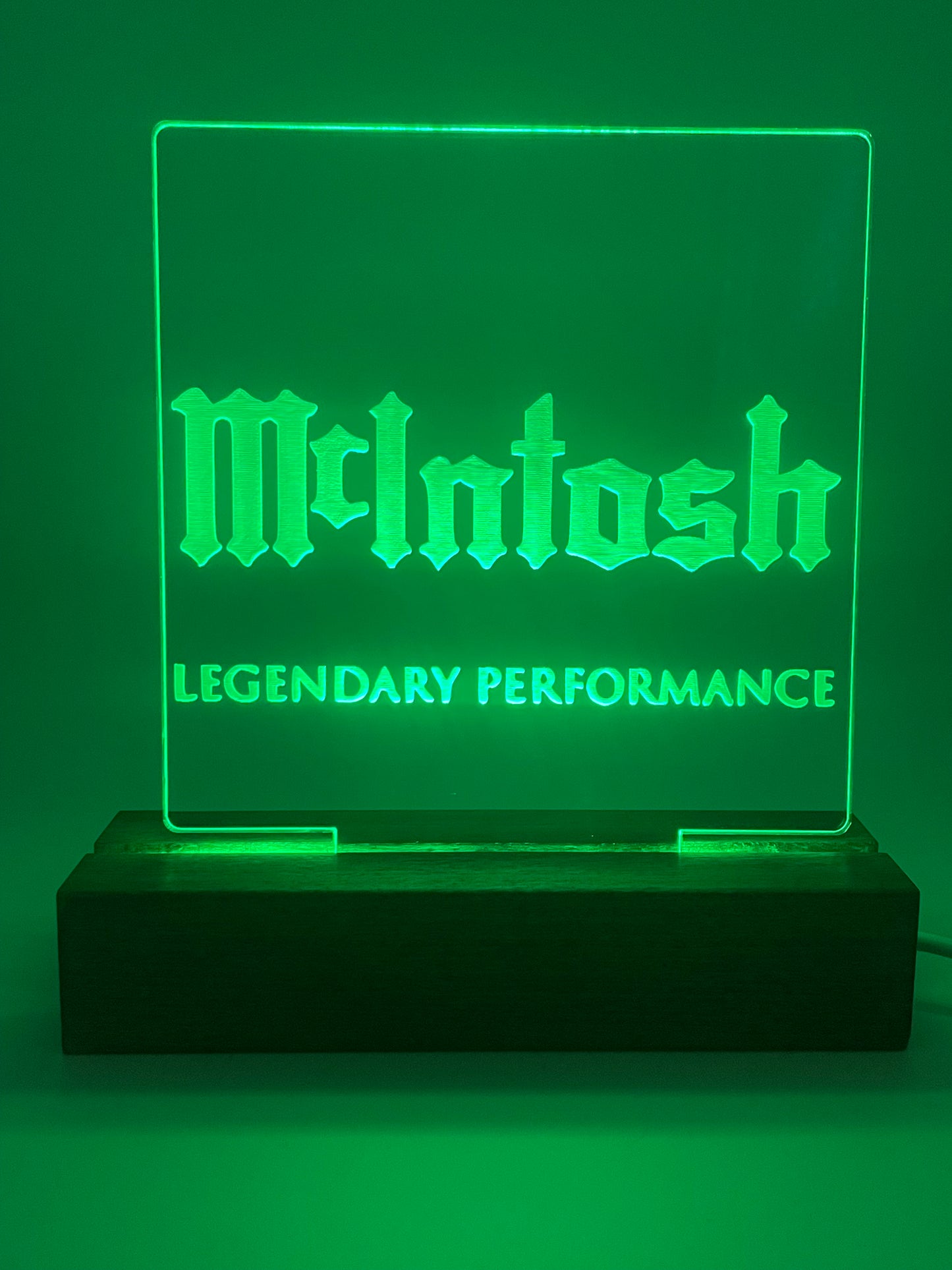 LED Acrylic Sign Music Lovers Sign for Music Room McIntosh