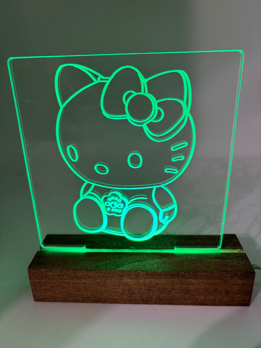 LED Character Acrylic Sign Room Decoration Hello Kitty
