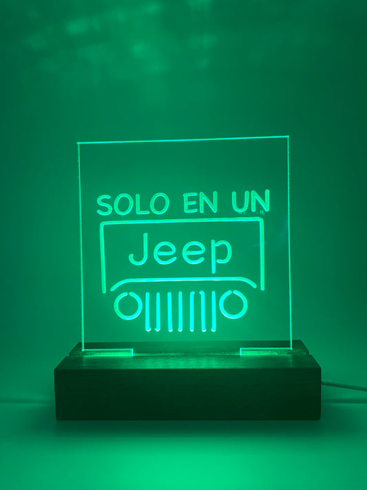 LED Acrylic Jeep Lovers Sign
