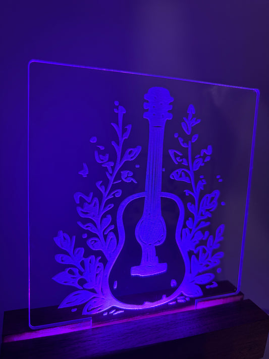 LED Acrylic Music Sign Guitar
