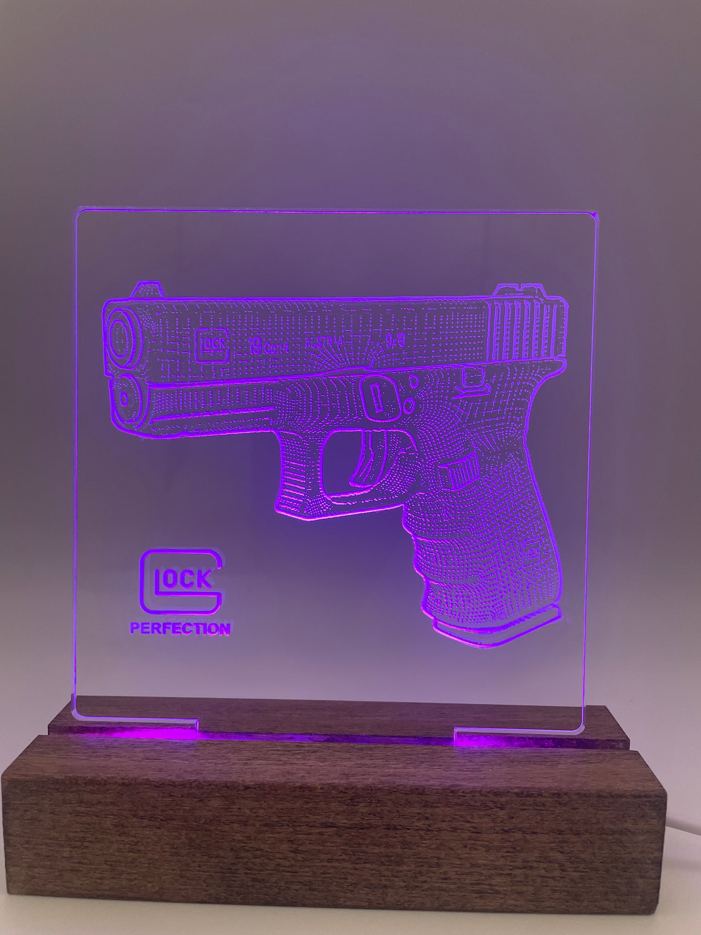 LED Acrylic Sign Firearm Collector Decoration