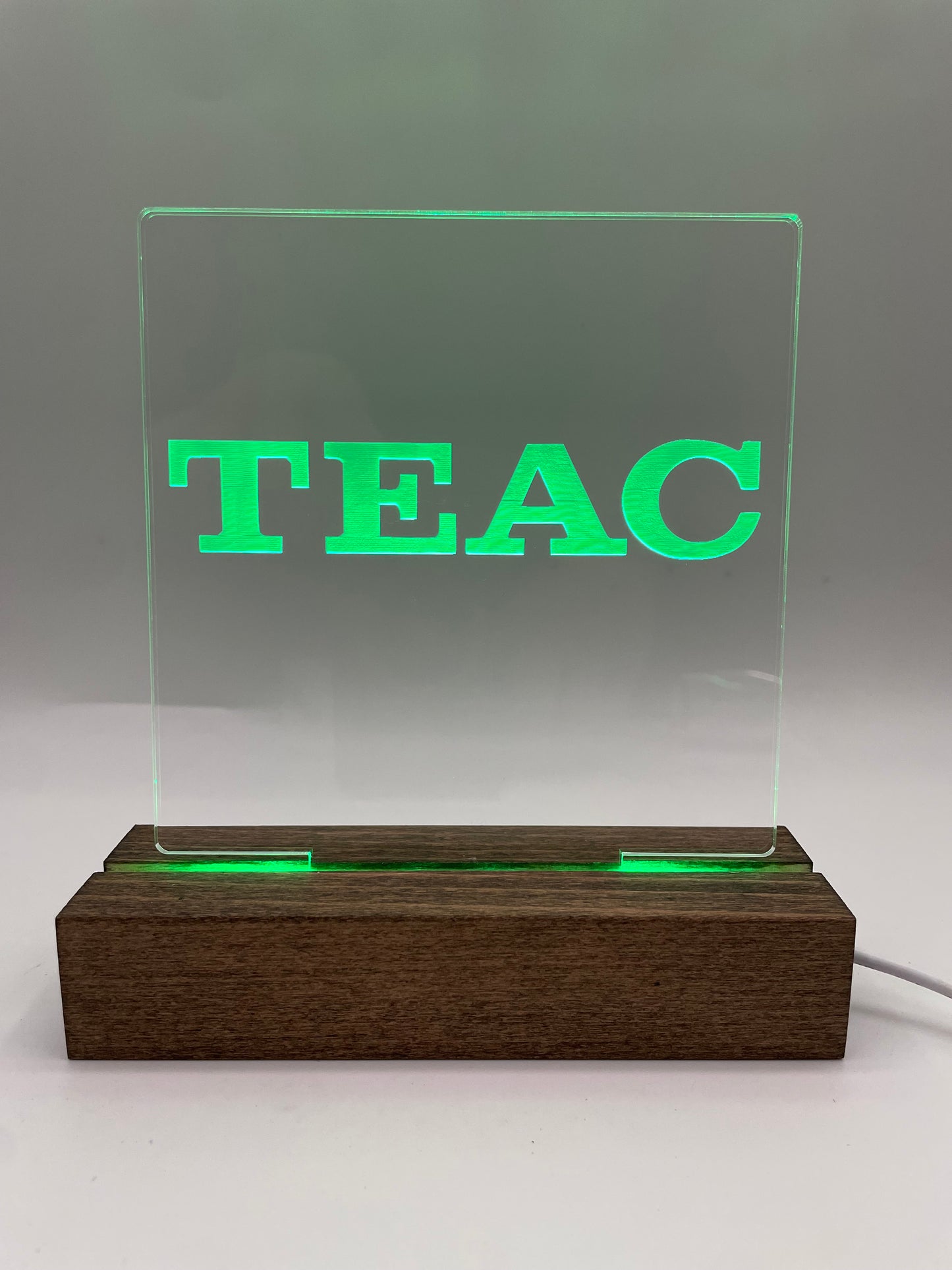 LED Acrylic TEAC Music Lovers Sign Decoration
