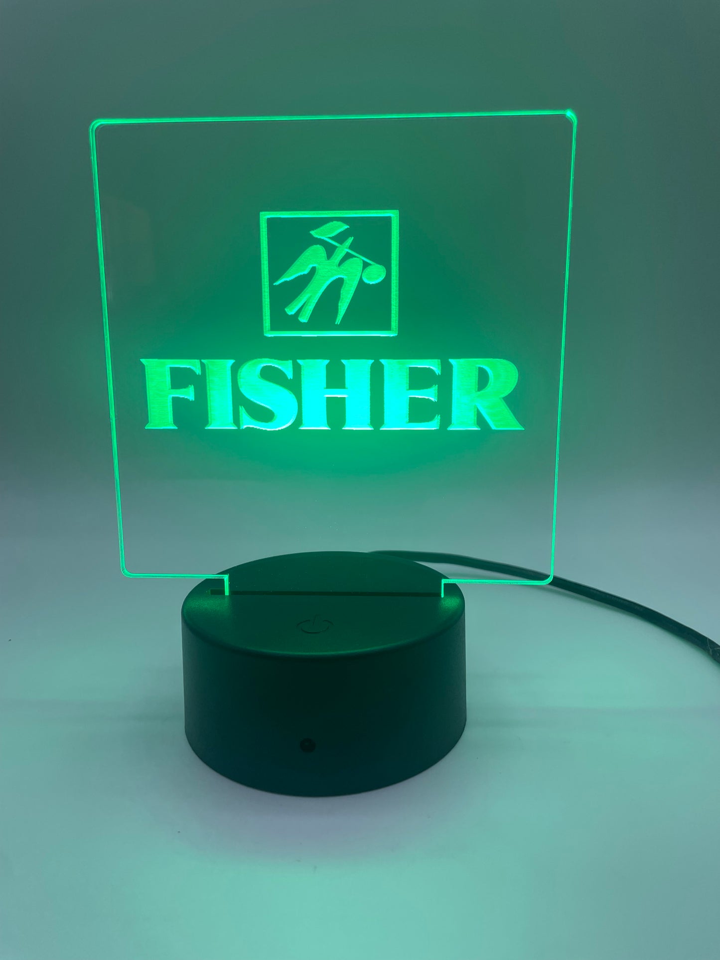 LED Acrylic Music Sign Decoration Fisher