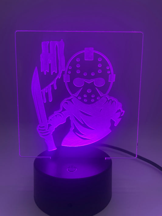 LED Acrylic Spooky Movie Sign Fri 13 Decoration
