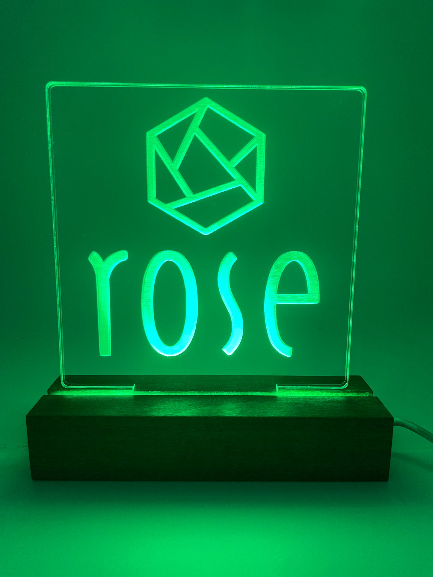 LED Acrylic Sign Music Room Decoration Rose