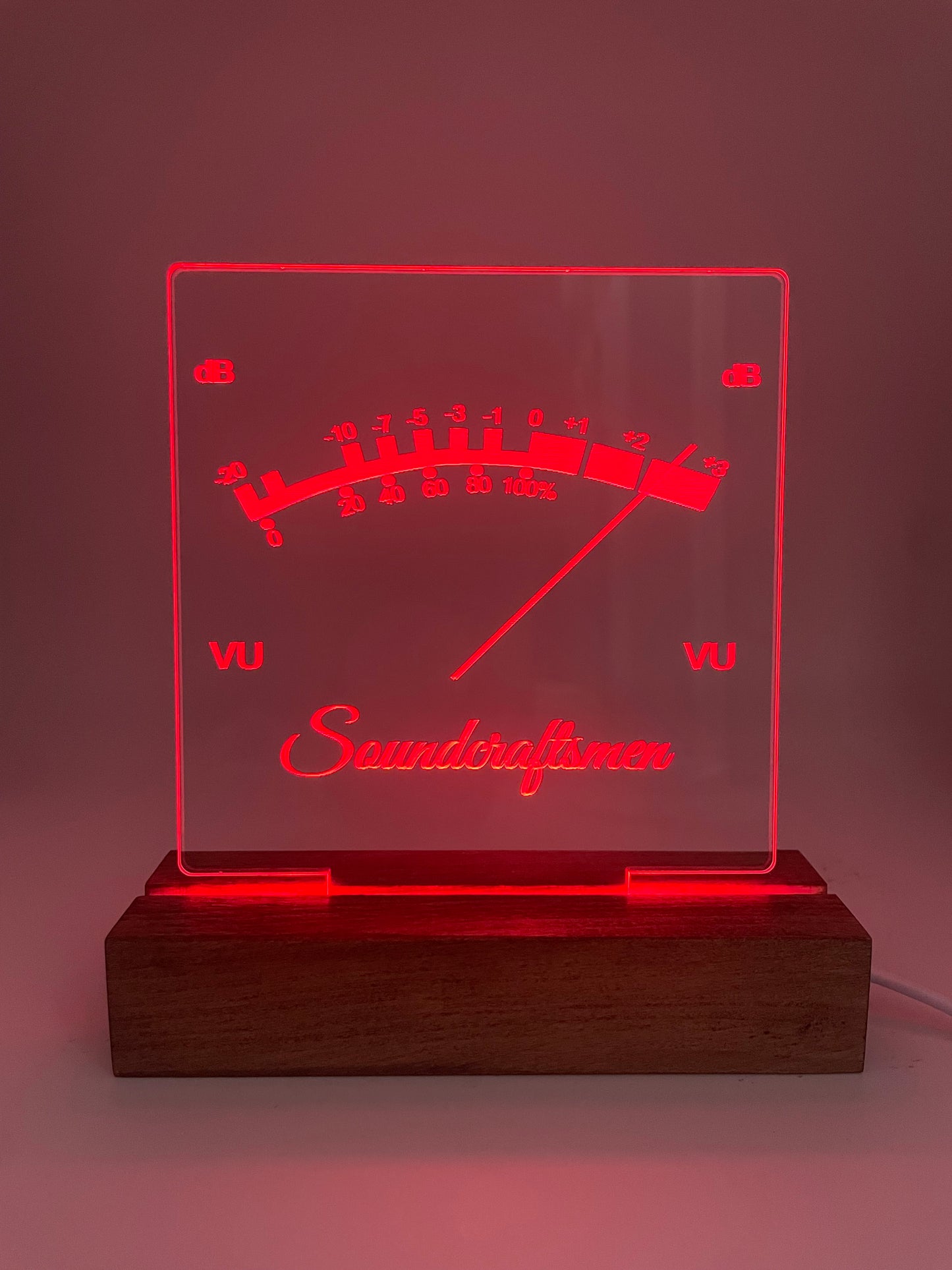 LED Acrylic Music Sign VU Meter Soundcraftsmen Decoration