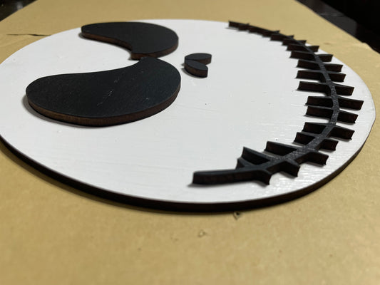 Jack Skellington Face Halloween Sign