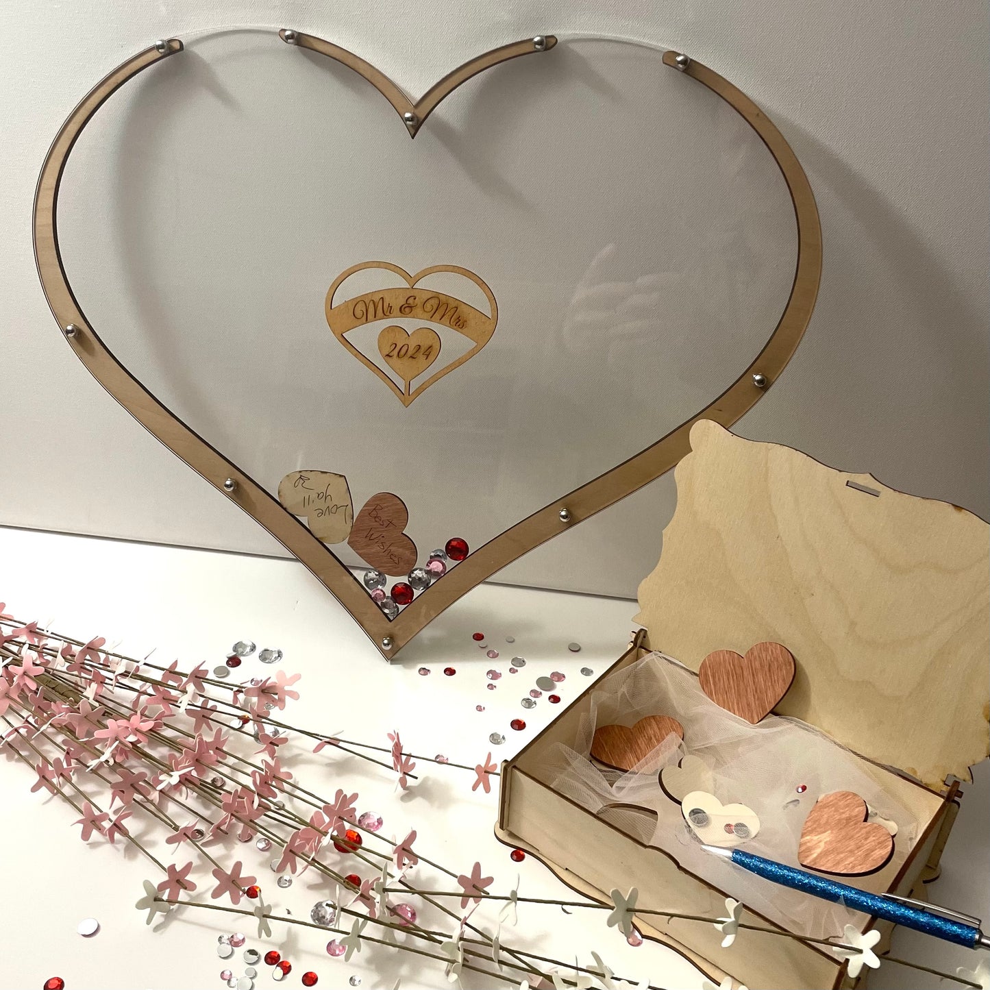 Wedding Heart Drop Alternative Guest Book