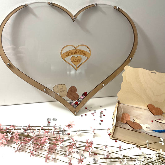 Wedding Heart Drop Alternative Guest Book