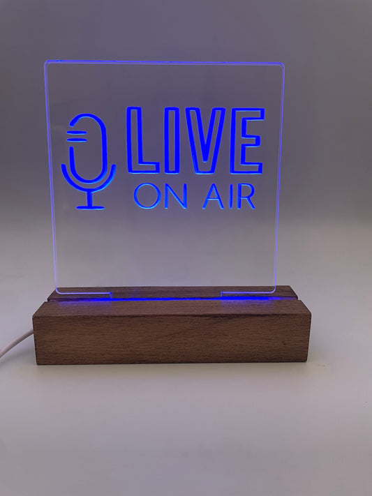 LED Acrylic Live On Air Music Lovers Sign