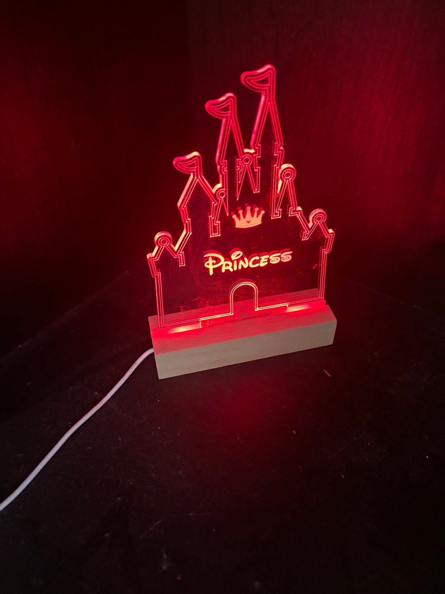 Acrylic Princess Night Light