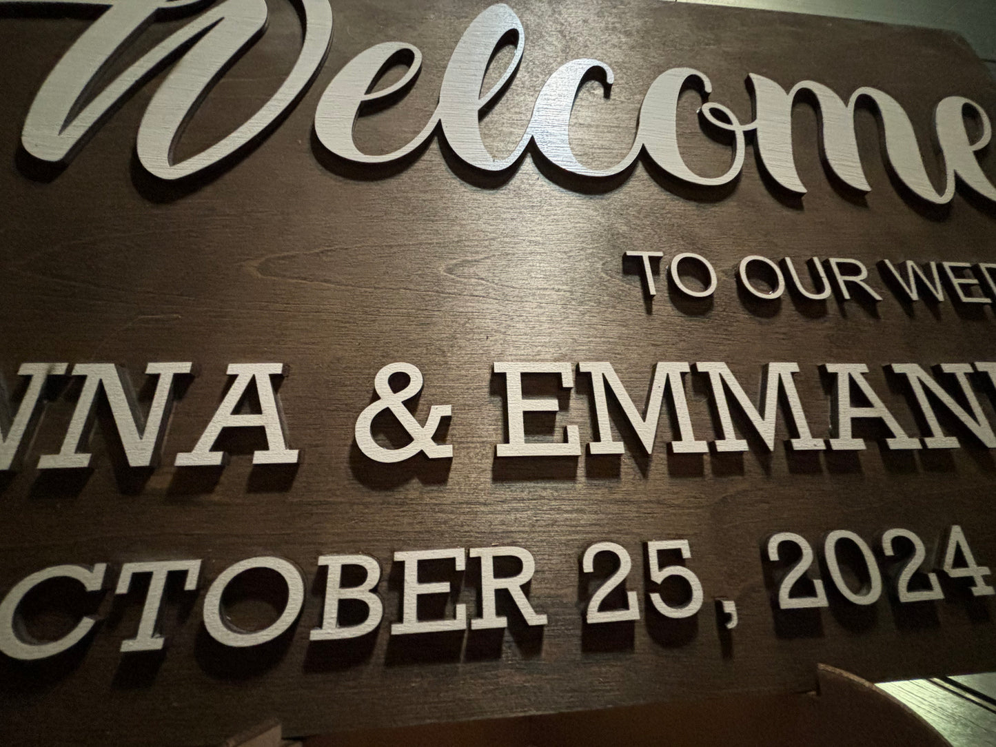 Wedding Welcome Sign Personalized with Names and Date