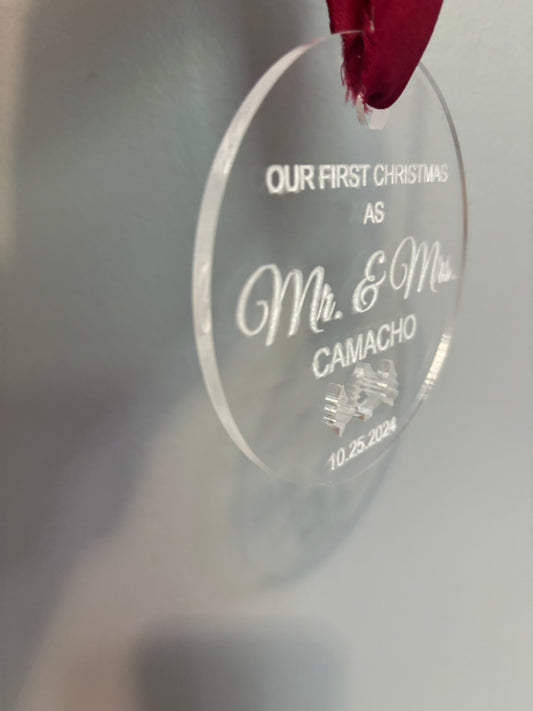 Christmas Ornament - First Year Married