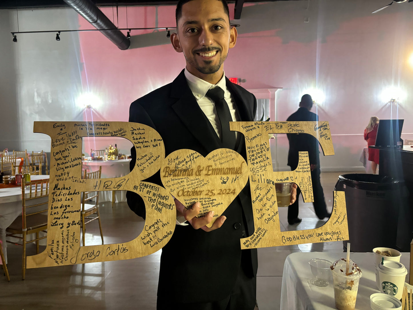 Wedding Guest Book Alternative Sign the Initials