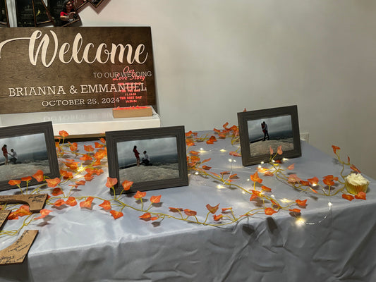 Wedding Welcome Sign Personalized with Names and Date