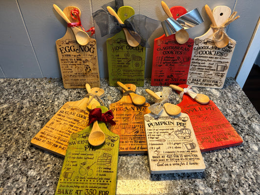 Mini Cutting Board - Apple Pie Recipe