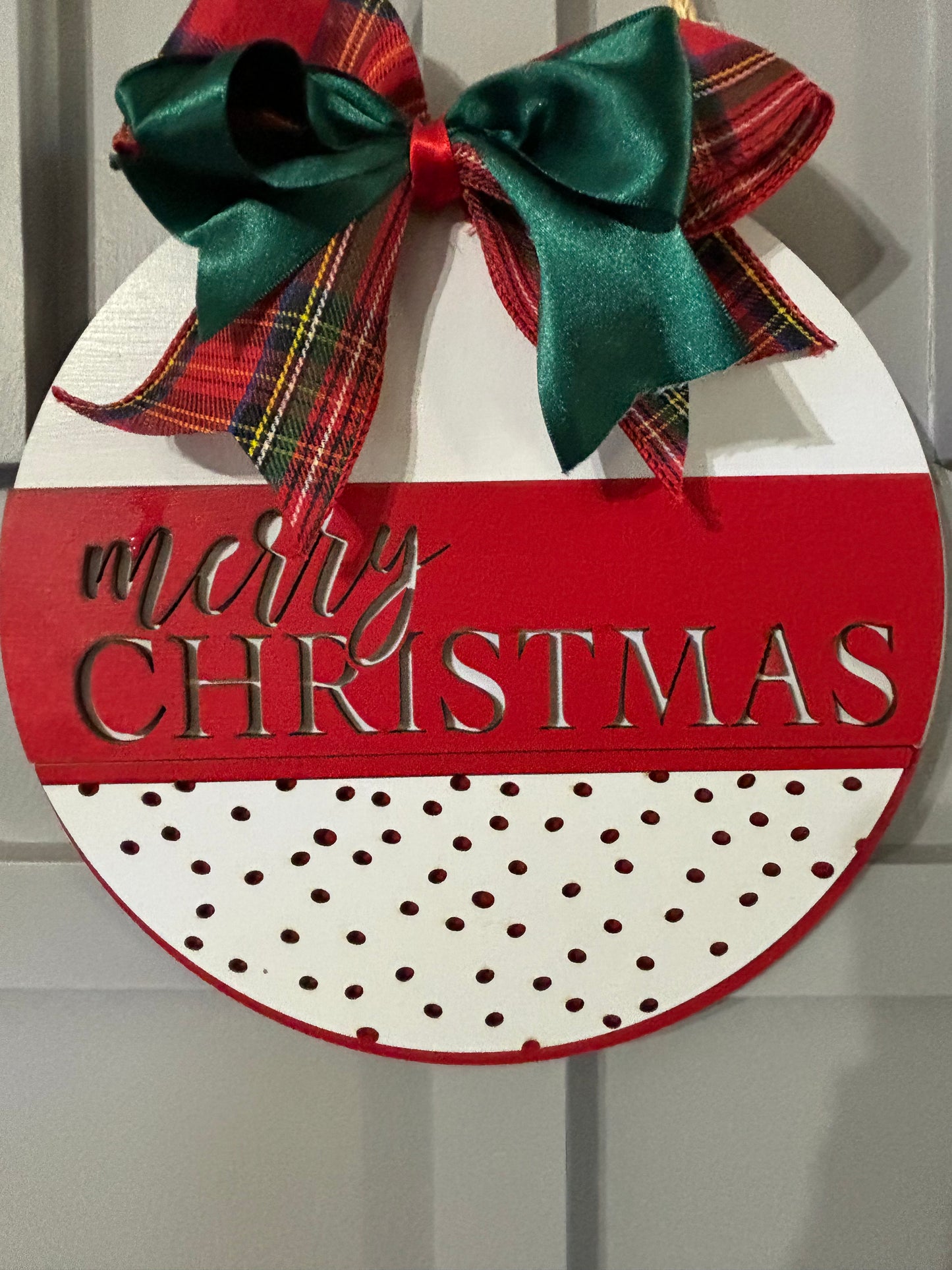 Merry Christmas Round Door Sign
