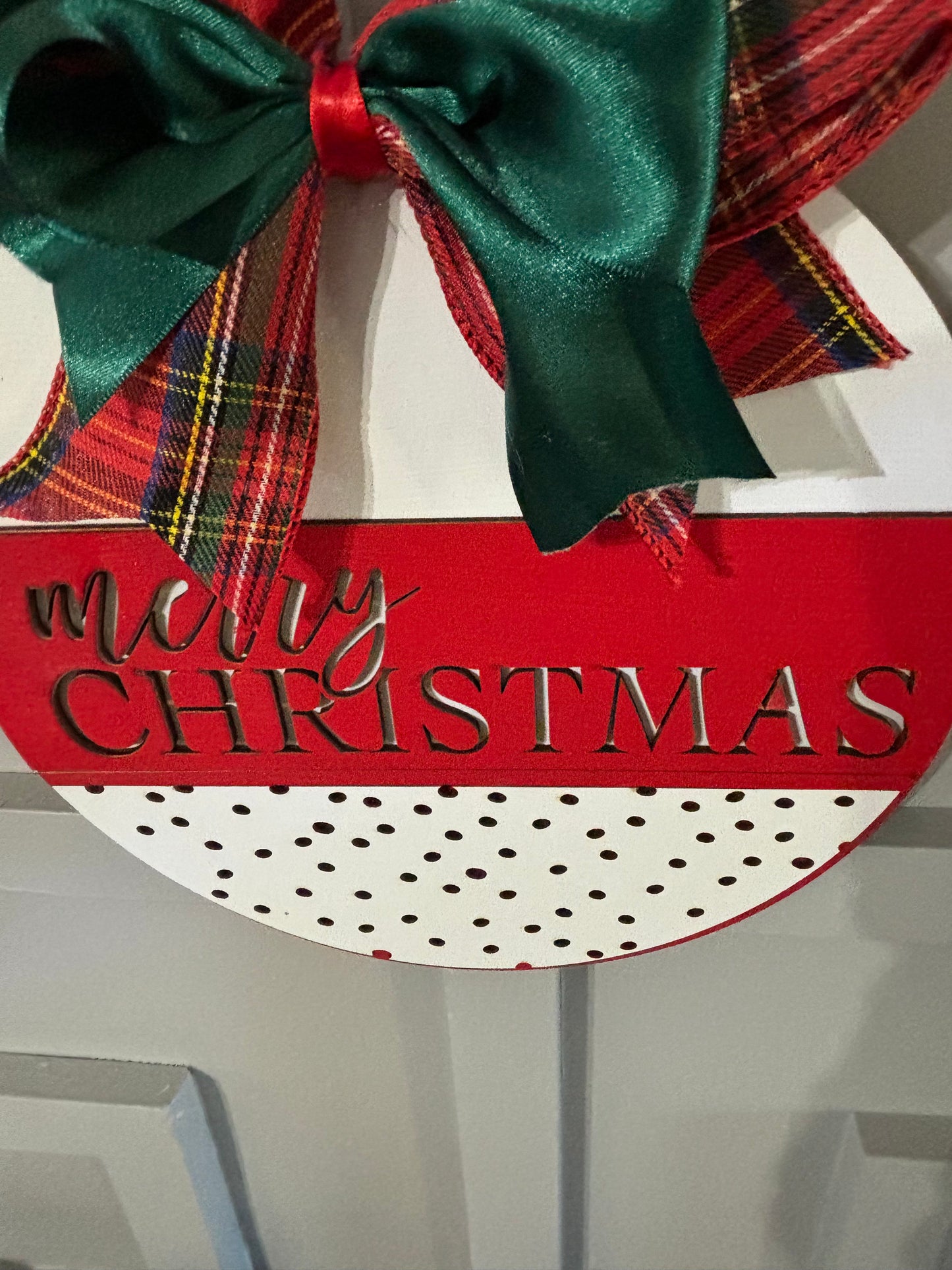 Merry Christmas Round Door Sign