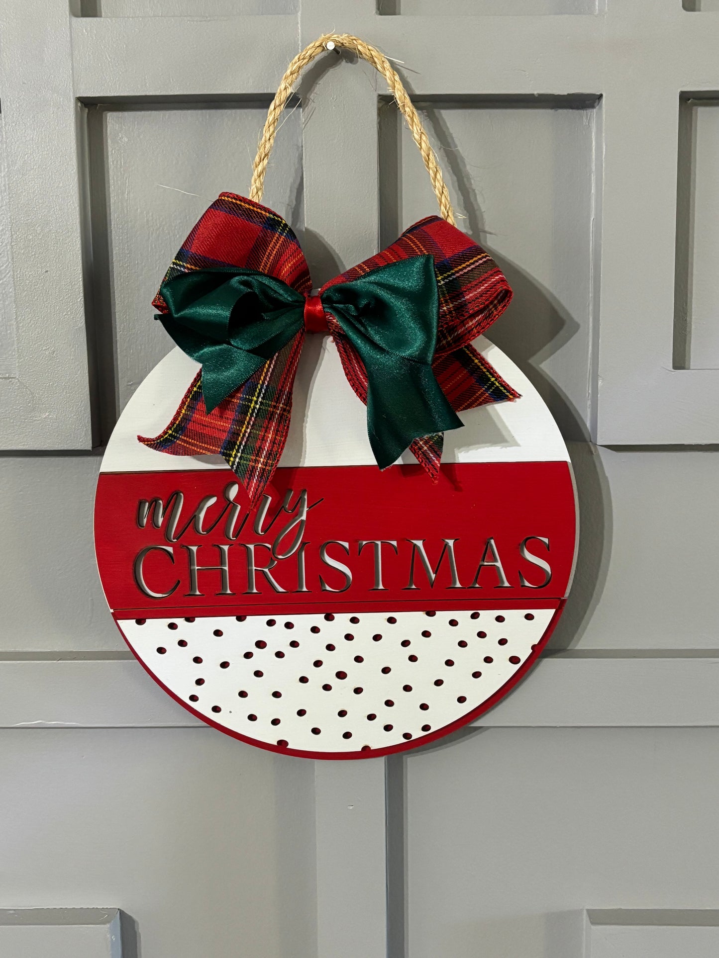 Merry Christmas Round Door Sign