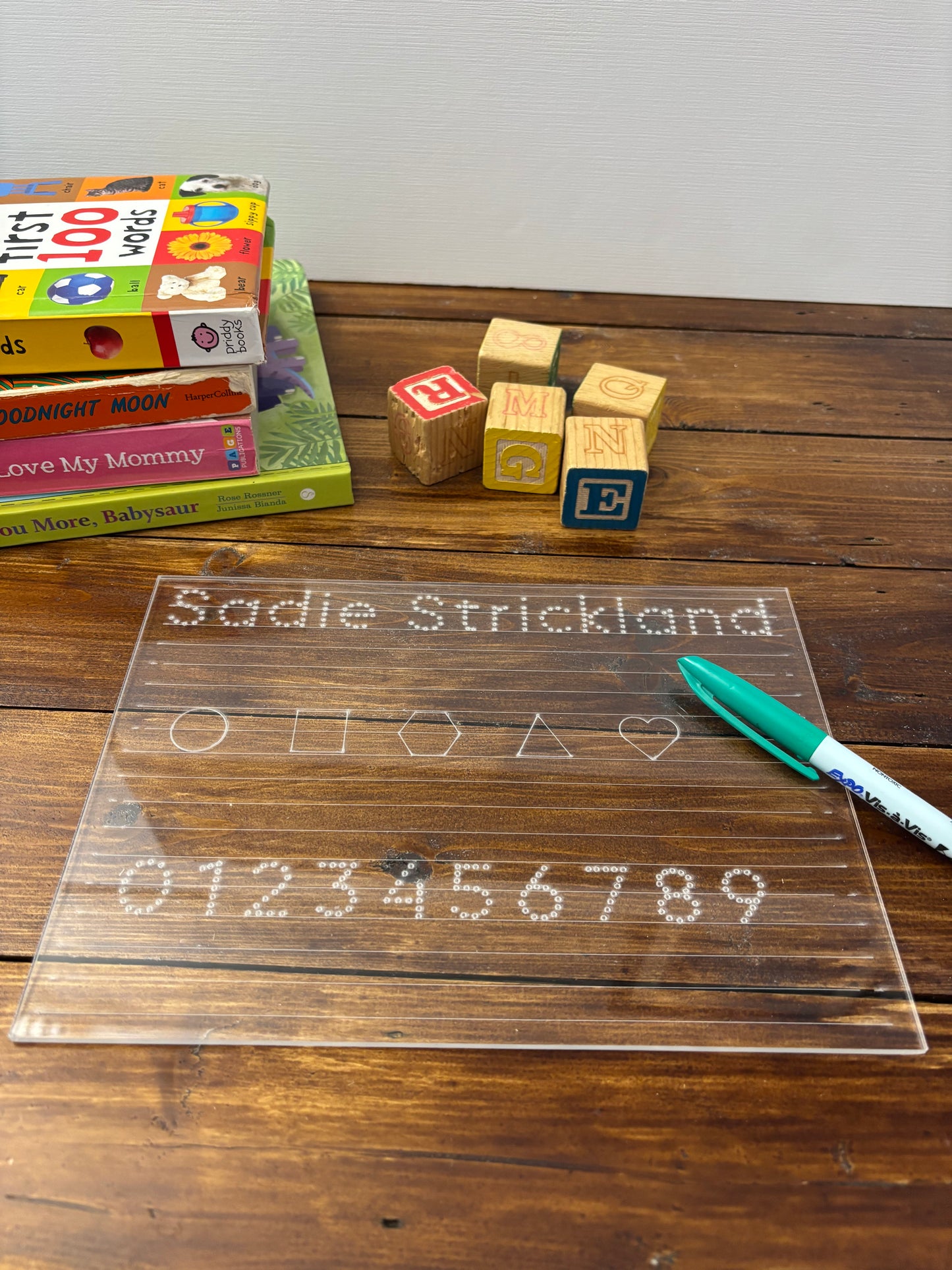 Trace and Erase Acrylic - Learn to Write