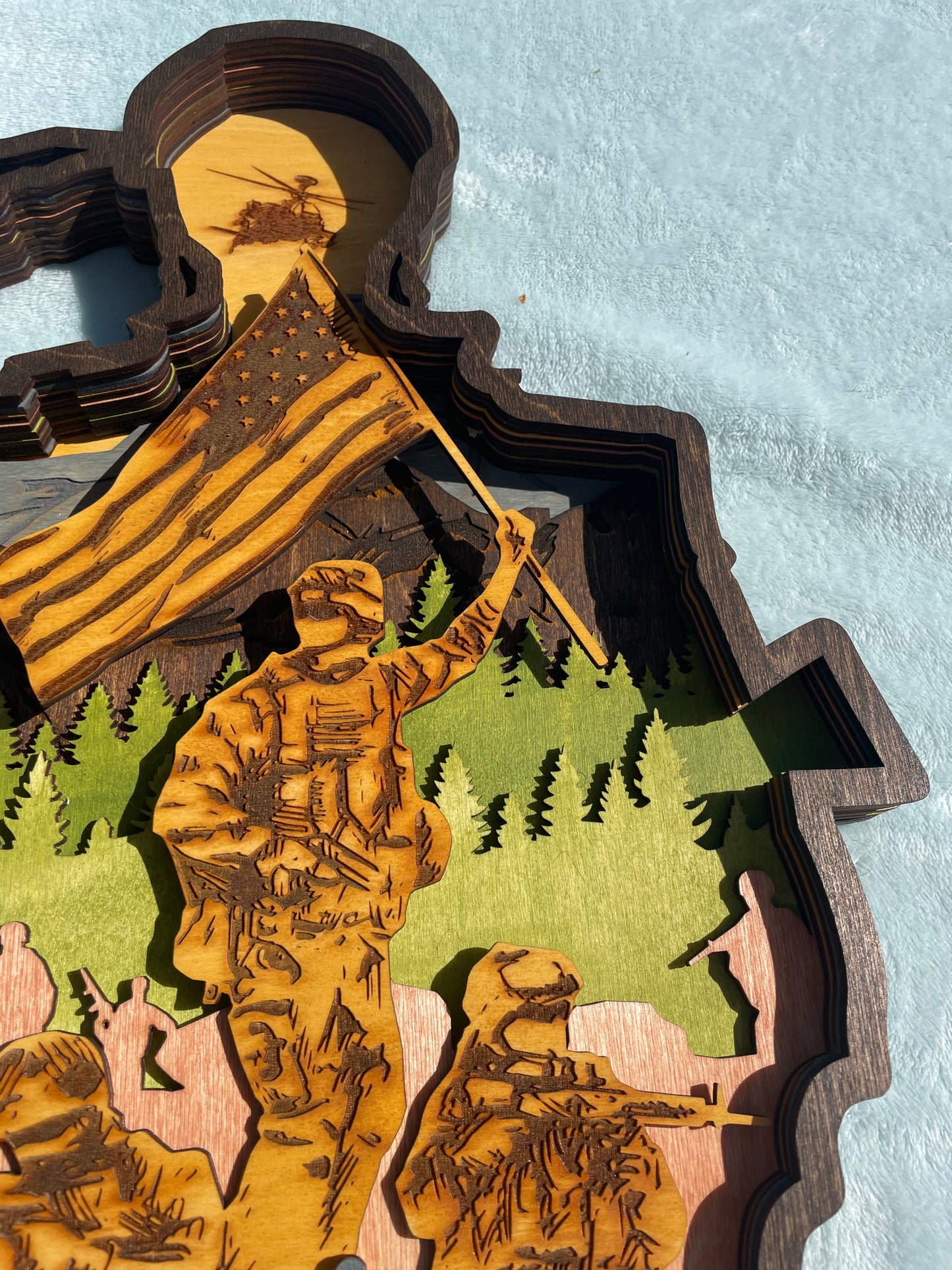 American Military 9 Layer Sign