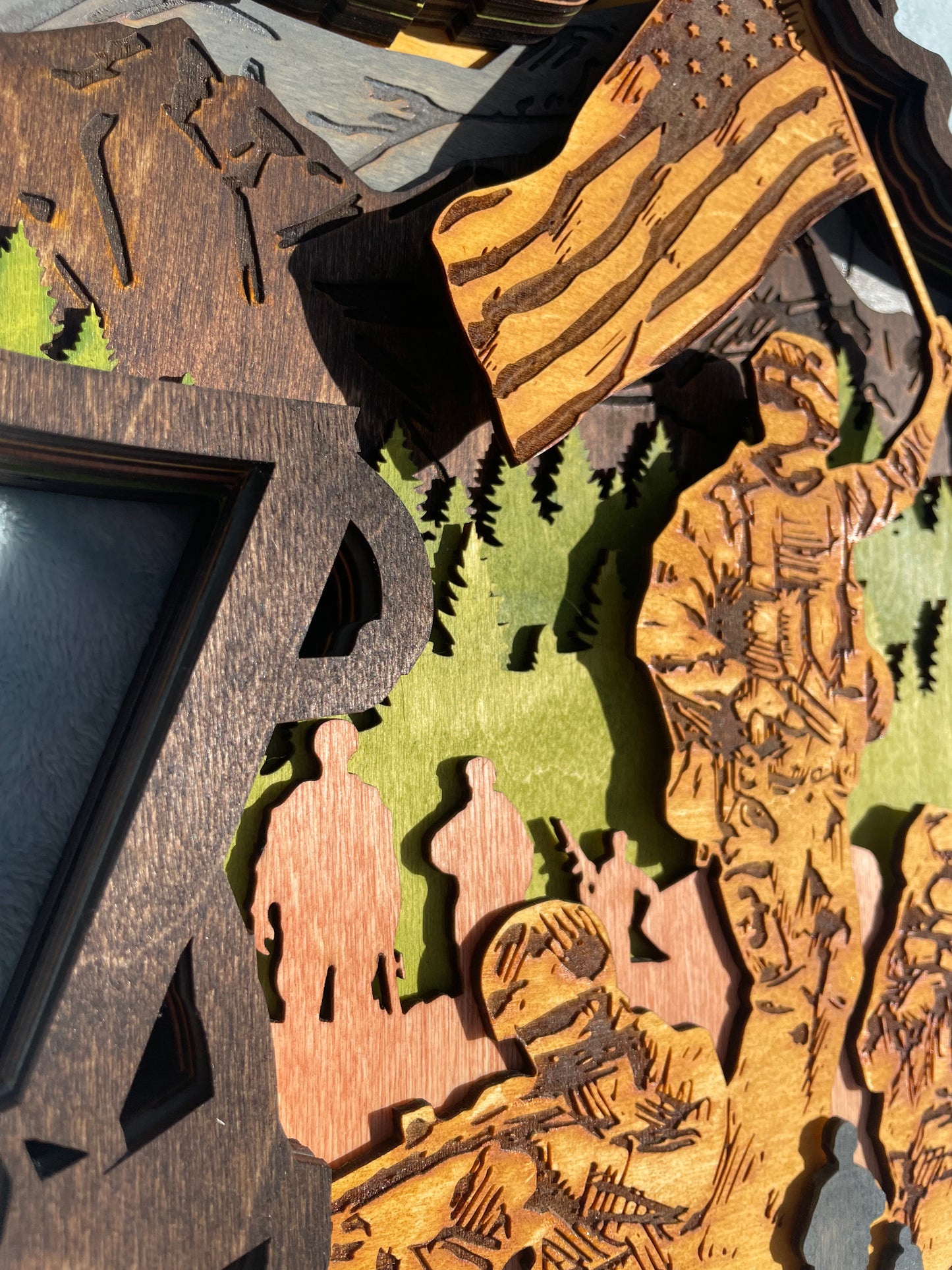 American Military 9 Layer Sign