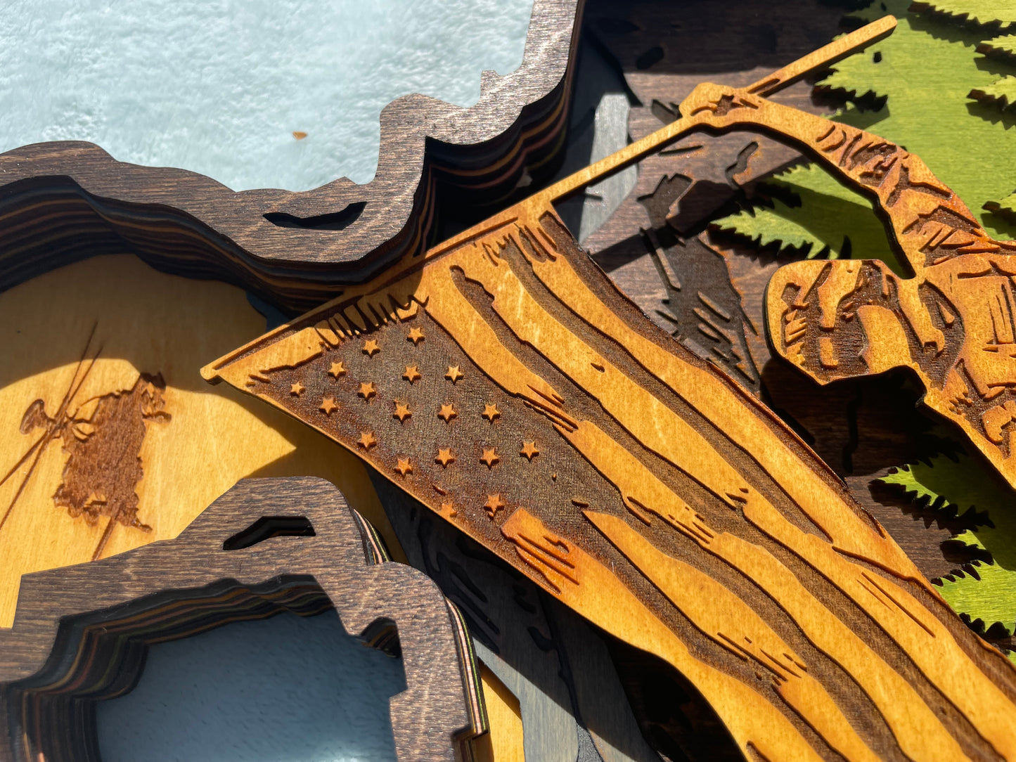 American Military 9 Layer Sign