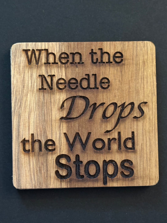 Music Theme Wood 4" Coaster Set of Four