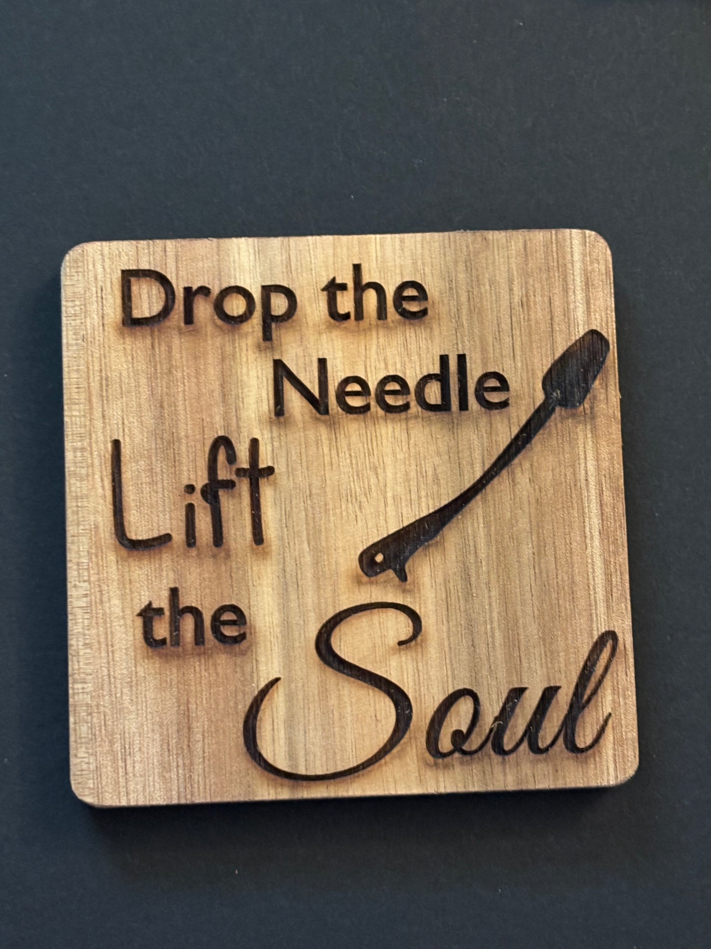 Music Theme Wood 4" Coaster Set of Four