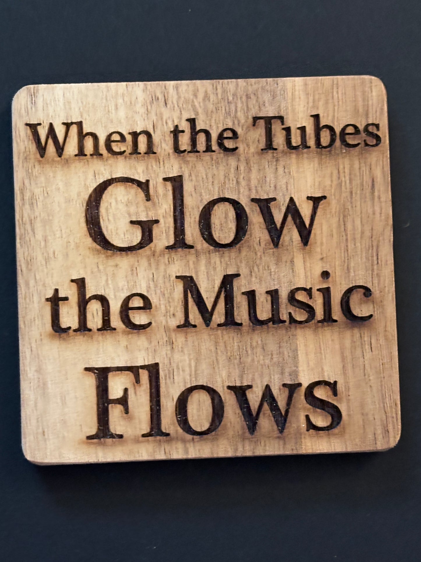 Music Theme Wood 4" Coaster Set of Four