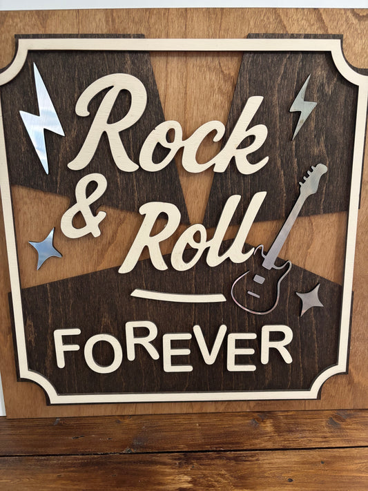 Music Sign “Rock & Roll Forever"