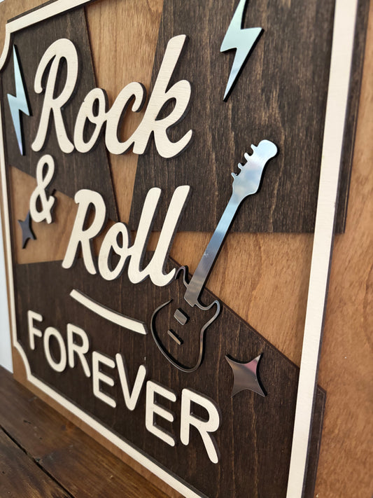 Music Sign “Rock & Roll Forever"