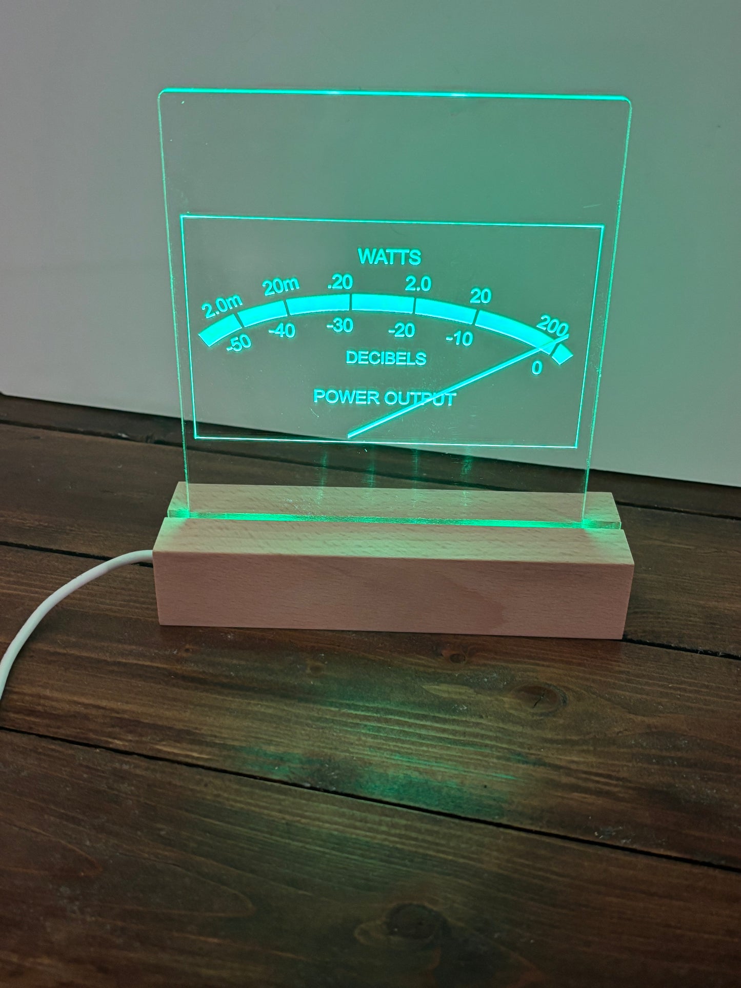 Stereo Meter Acrylic Light Sign for Music Lovers
