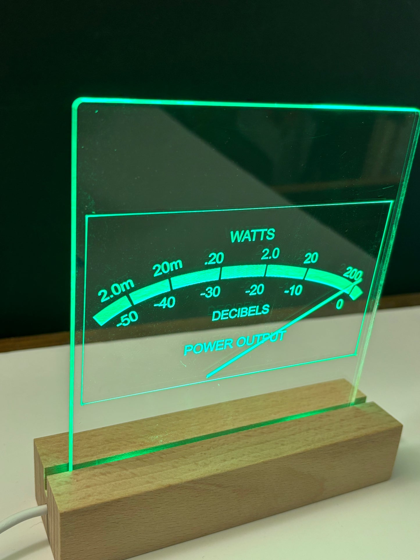 Stereo Meter Acrylic Light Sign for Music Lovers
