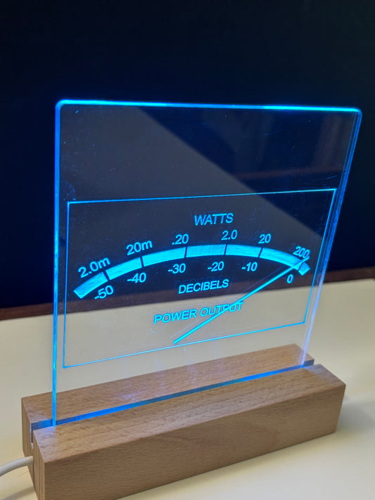 Stereo Meter Acrylic Light Sign for Music Lovers