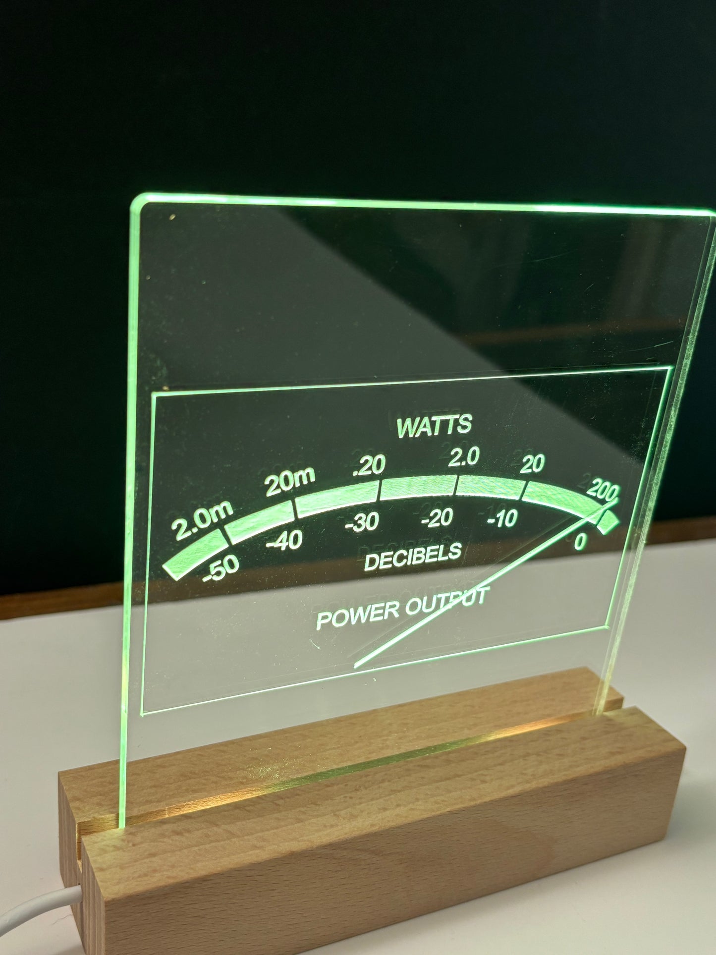 Stereo Meter Acrylic Light Sign for Music Lovers