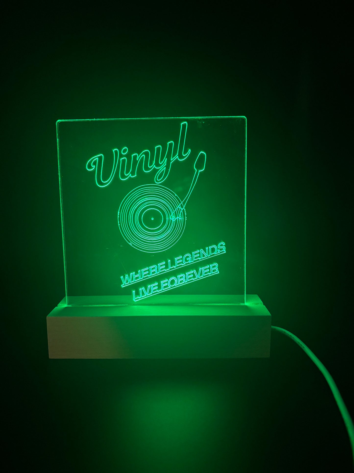 Acrylic "Vinyl" Lighted Sign