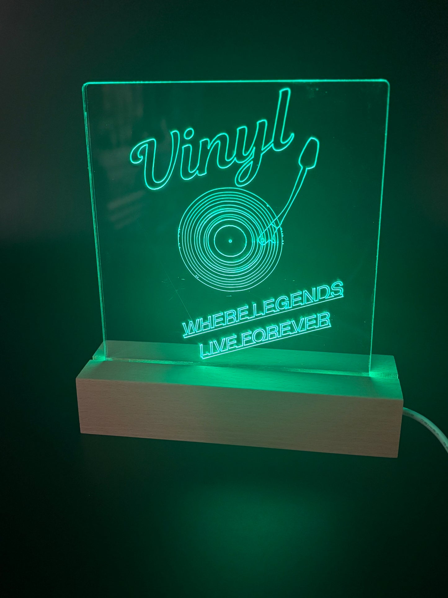 Acrylic "Vinyl" Lighted Sign