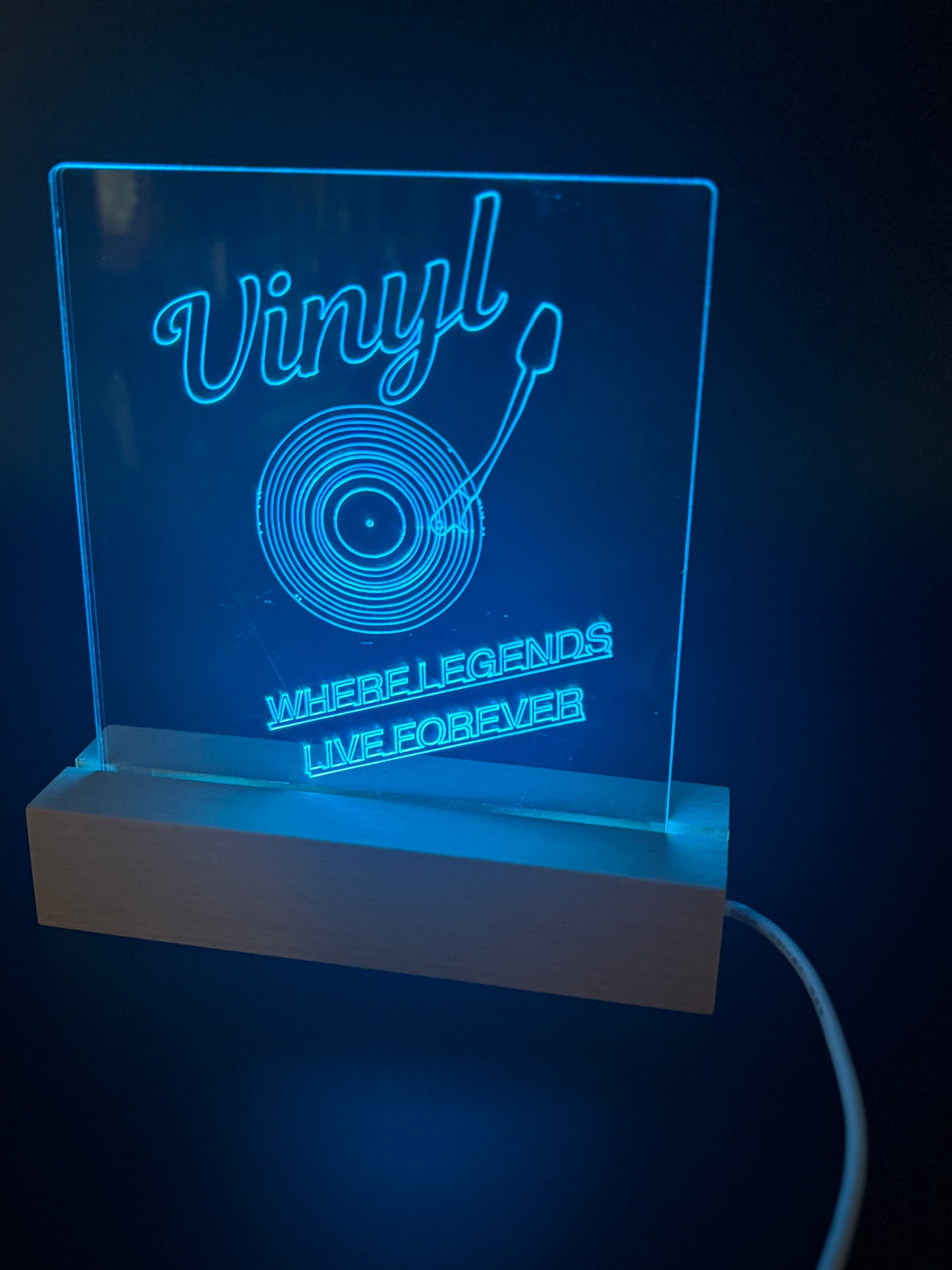 Acrylic "Vinyl" Lighted Sign