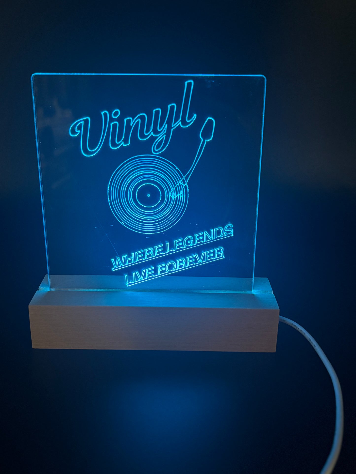 Acrylic "Vinyl" Lighted Sign