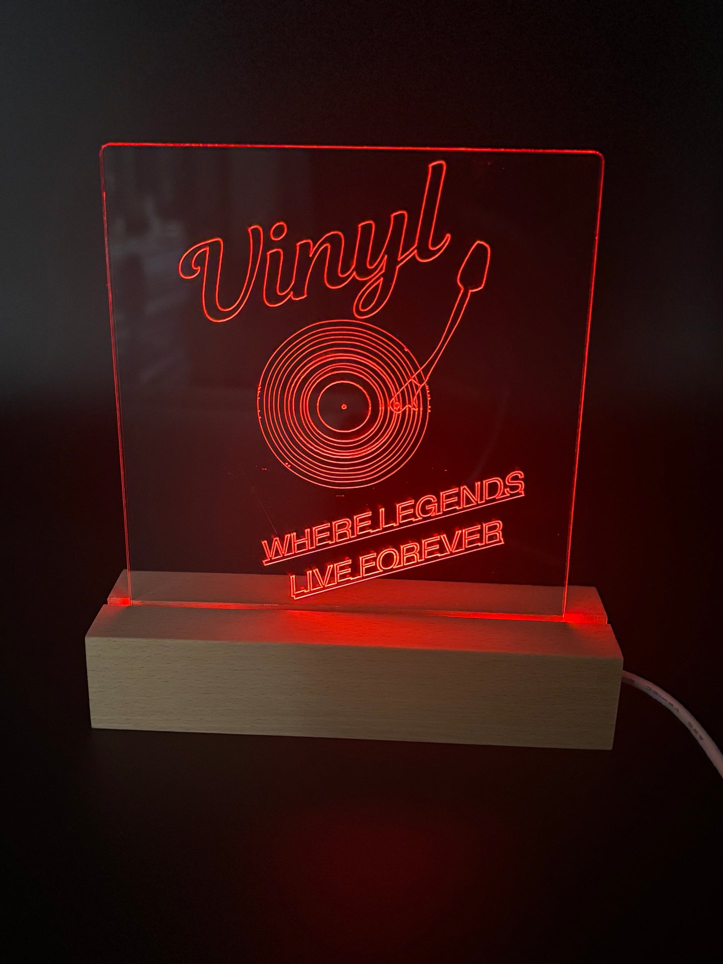 Acrylic "Vinyl" Lighted Sign