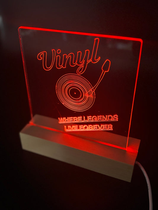 Acrylic "Vinyl" Lighted Sign