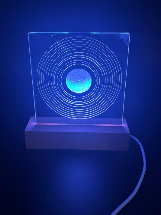 Acrylic Lighted Sign Vinyl Record