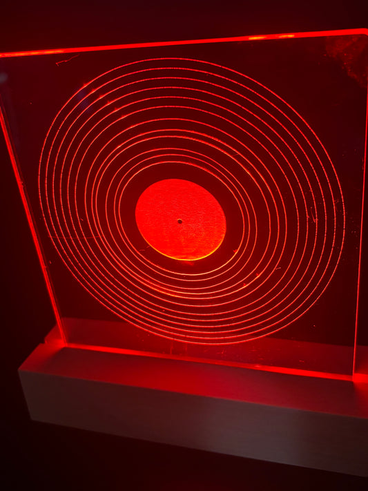 Acrylic Lighted Sign Vinyl Record