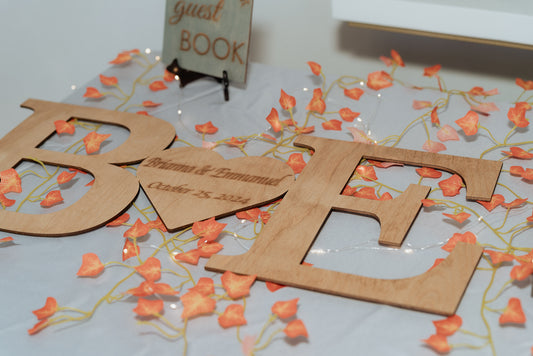 Wedding Guest Book Alternative Sign the Initials