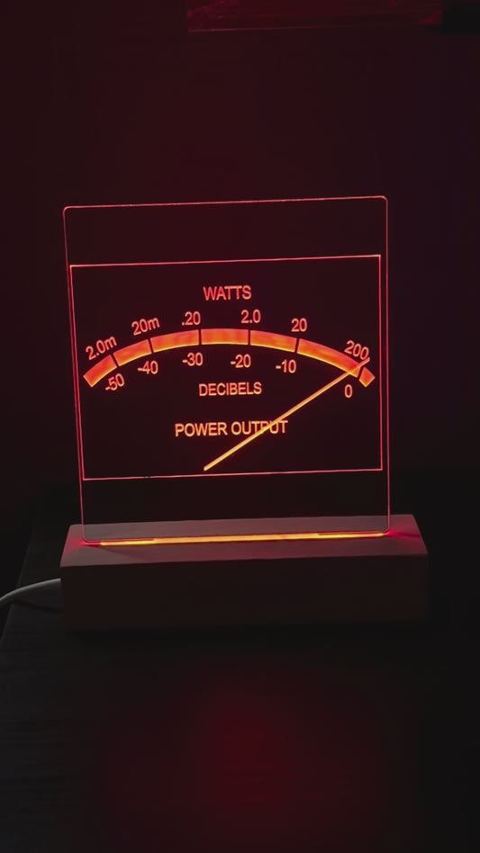 Stereo Meter Acrylic Light Sign for Music Lovers