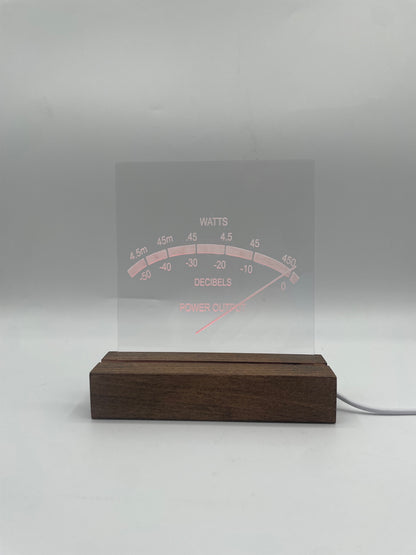 Stereo Meter Acrylic Light Sign for Music Lovers