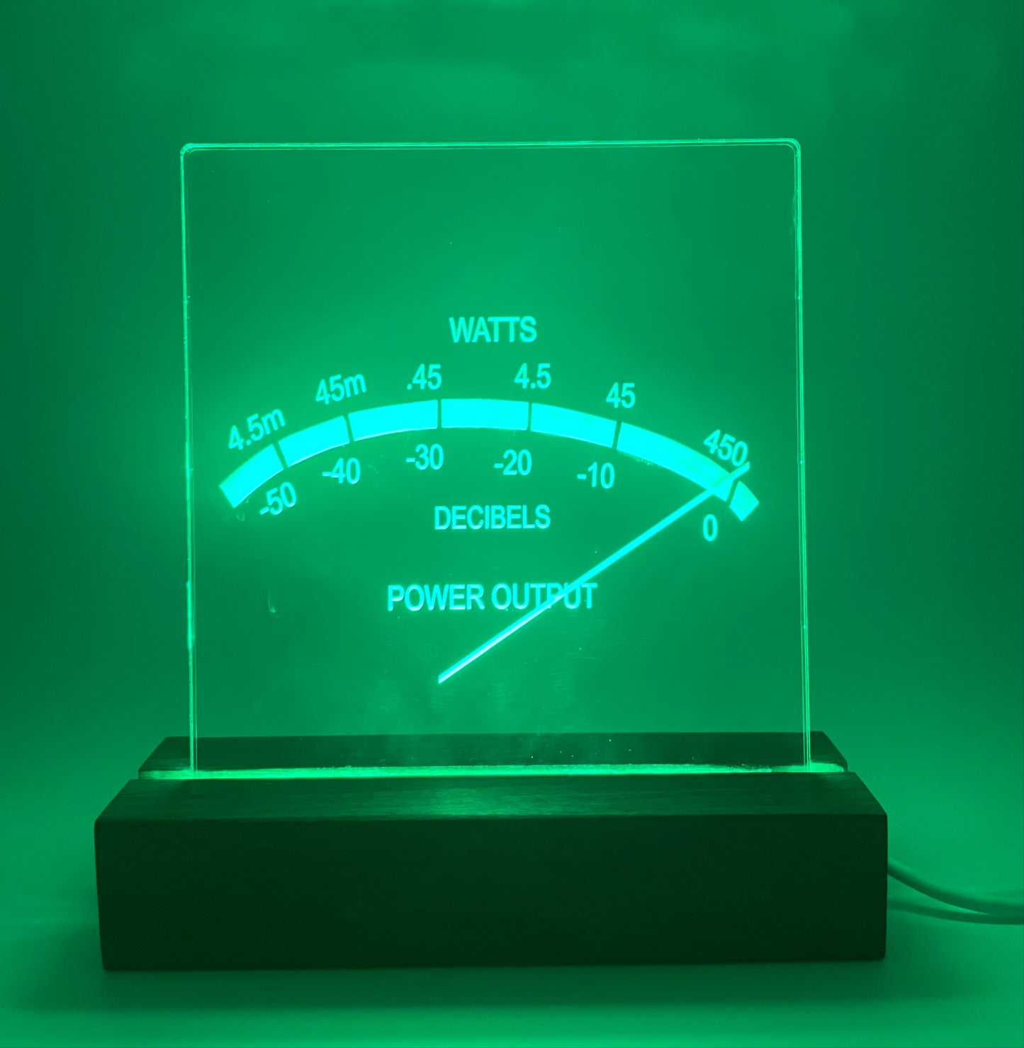 Stereo Meter Acrylic Light Sign for Music Lovers