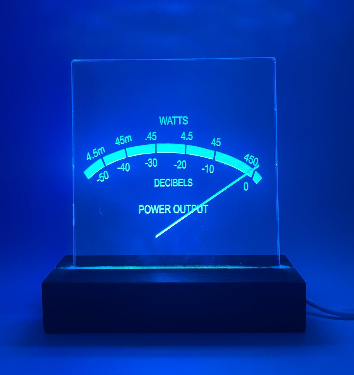 Stereo Meter Acrylic Light Sign for Music Lovers